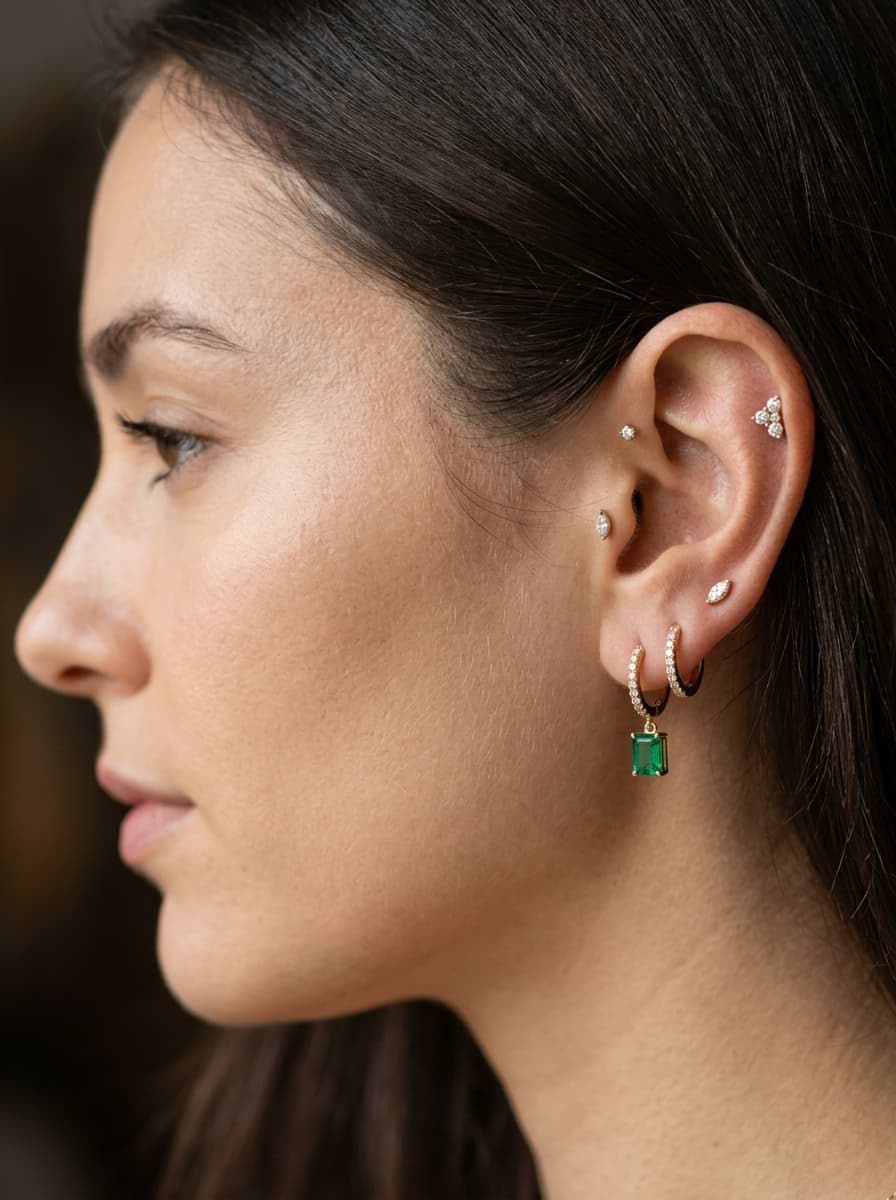 Shop Diamond Studs & Huggie Hoops